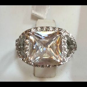 New CZ Silver Ring Size 6